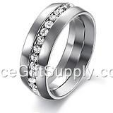 Fashion Natural Titanium Steel Jewelry Rings