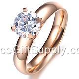 Fashion Natural Titanium Steel Jewelry Rings