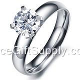 Fashion Natural Titanium Steel Jewelry Rings