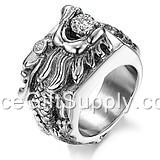 Fashion Natural Titanium Steel Jewelry Rings