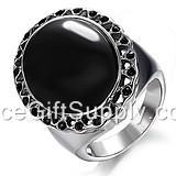 Fashion Natural Titanium Steel Jewelry Rings