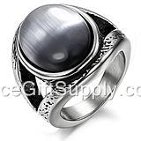 Fashion Natural Titanium Steel Jewelry Rings