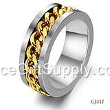 Fashion Natural Titanium Steel Jewelry Rings