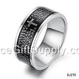 Fashion Natural Titanium Steel Jewelry Rings