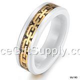 Hot Selling Wholesale Couple Lover Tungsten Steel Ring Ceramic Ring