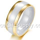 Couple Lover Custom Tungsten Steel Ring Ceramic Ring