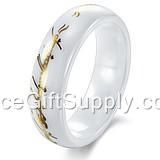 Couple Lover Custom Tungsten  Steel Ring Ceramic Ring