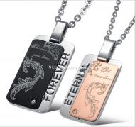 New fashion exquisite Valentine's Day gift titanium steel couple necklace