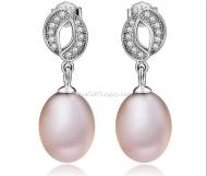 925 silver earrings / natural pearl sterling silver earrings / long earrings jewelry